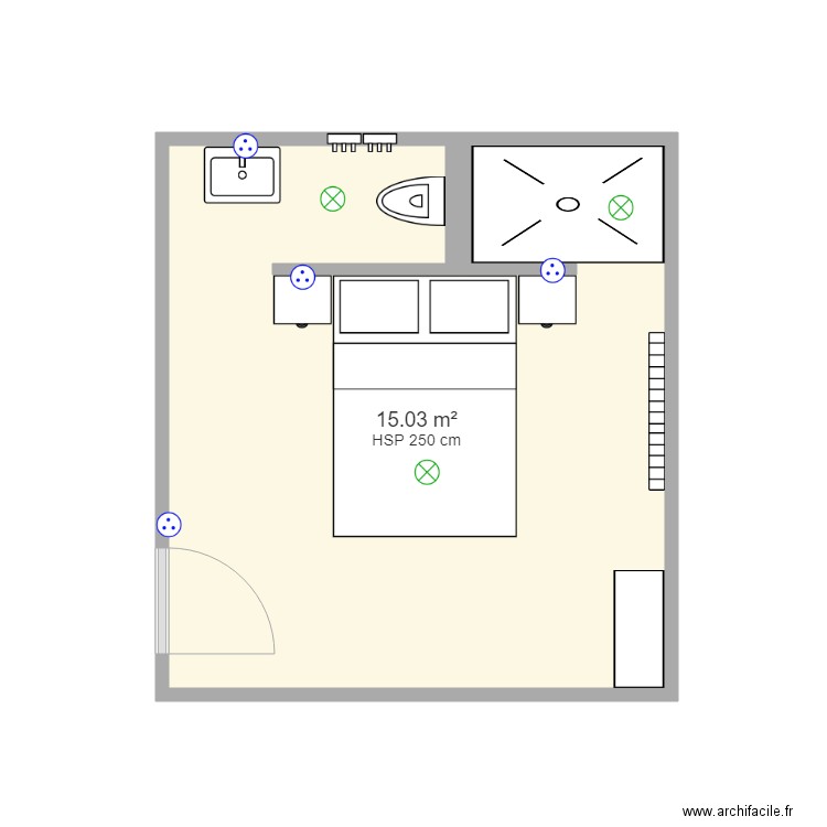 chambre amis garage. Plan de 0 pièce et 0 m2