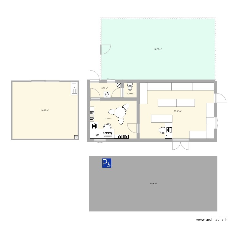 Ferme 2. Plan de 7 pièces et 176 m2