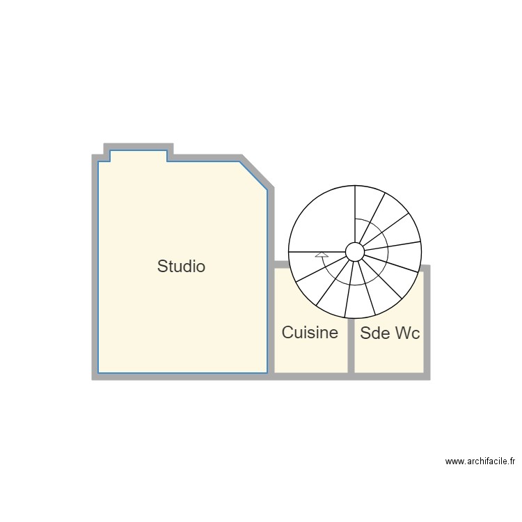 RDC FOND DE COUR . Plan de 0 pièce et 0 m2