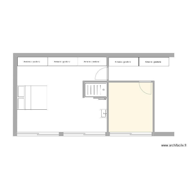 Proposition 1. Plan de 1 pièce et 10 m2