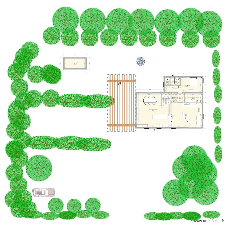 plan RDC GROIX avec cuisine face escalier. Plan de 9 pièces et 145 m2