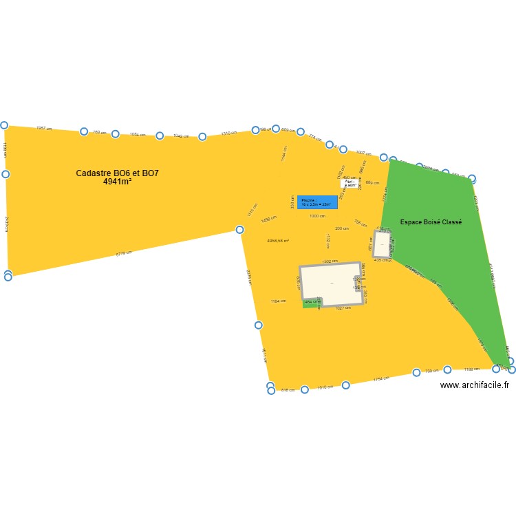 Plan de Masse Piscine 2. Plan de 2 pièces et 151 m2