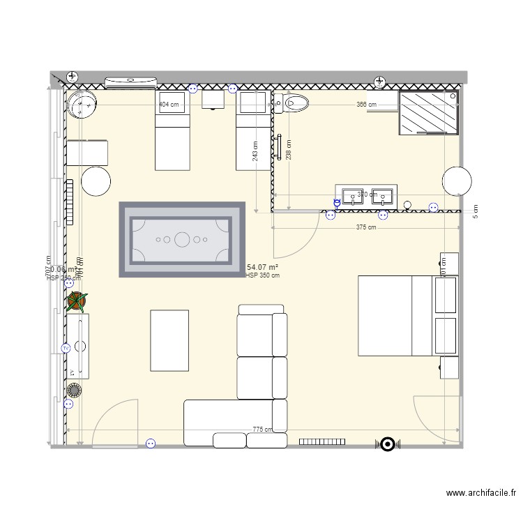 Création chambre Hôtel Architecture. Plan de 0 pièce et 0 m2
