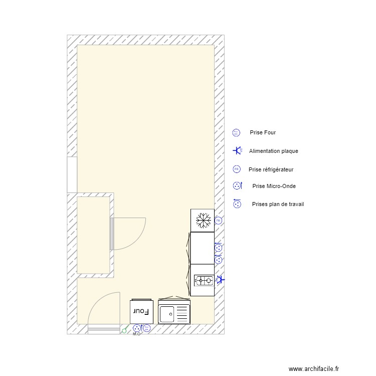 Nathalie. Plan de 2 pièces et 24 m2