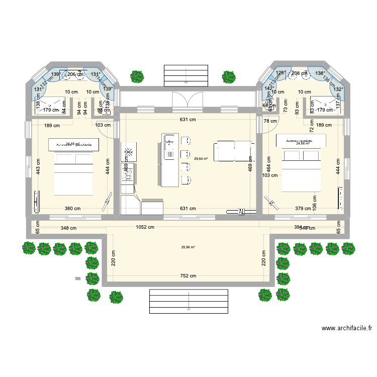 Tereva 2. Plan de 4 pièces et 105 m2