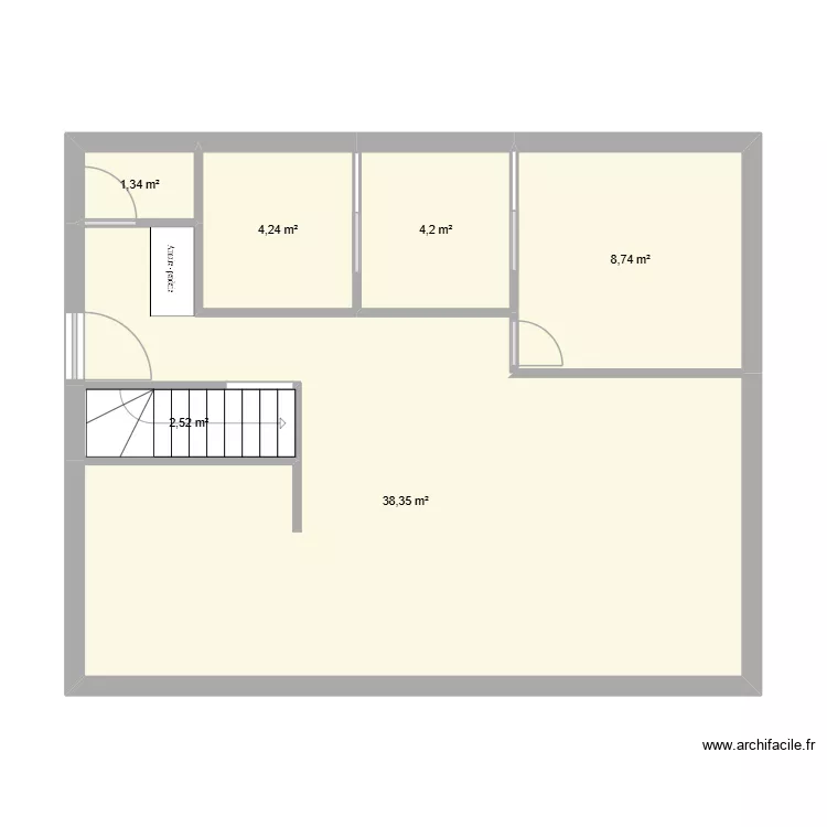 Maison 2. Plan de 6 et 59 m² Maison 2. Plan de 6 et 59 m²