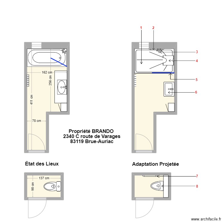 BRANDO. Plan de 0 pièce et 0 m2