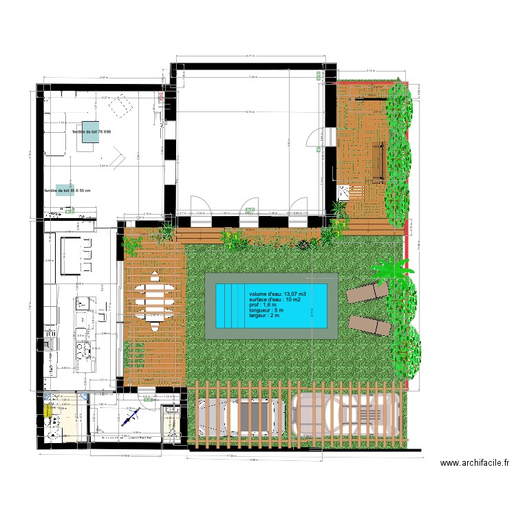 extension def. Plan de 0 pièce et 0 m2