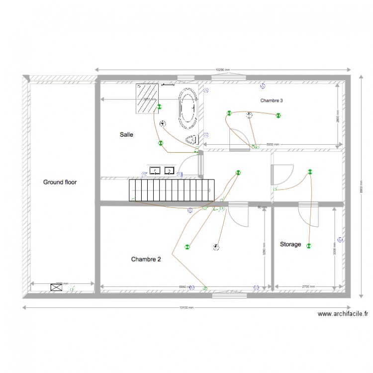 St Brevin house etage 2. Plan de 0 pièce et 0 m2