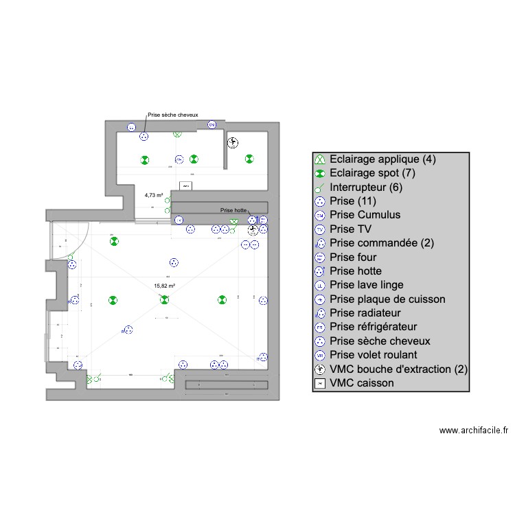 CORTABITARTE STUDIO. Plan de 16 pièces et 129 m2