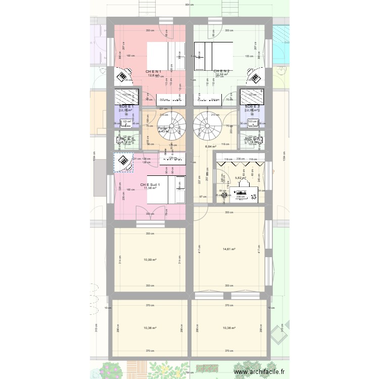 cigale option double terrasse. Plan de 32 pièces et 679 m2