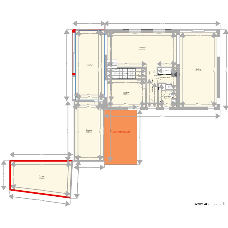 TV rez 2022. Plan de 8 pièces et 130 m2