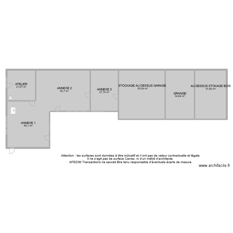 BI 7880 AU DESSSUS GARAGE PASCAL. Plan de 7 pièces et 275 m2