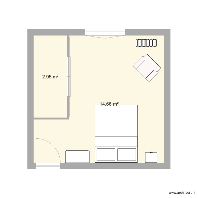 Chambre. Plan de 0 pièce et 0 m2