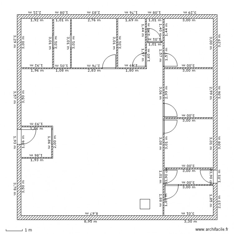 maison  12*12m. Plan de 0 pièce et 0 m2