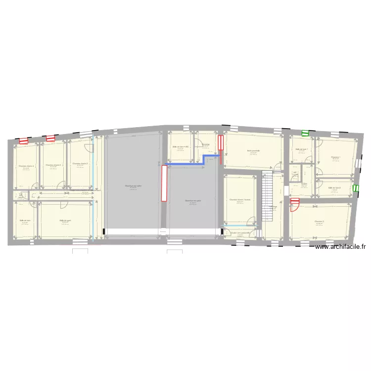 Mas Sarrians projet renovation. Plan de 