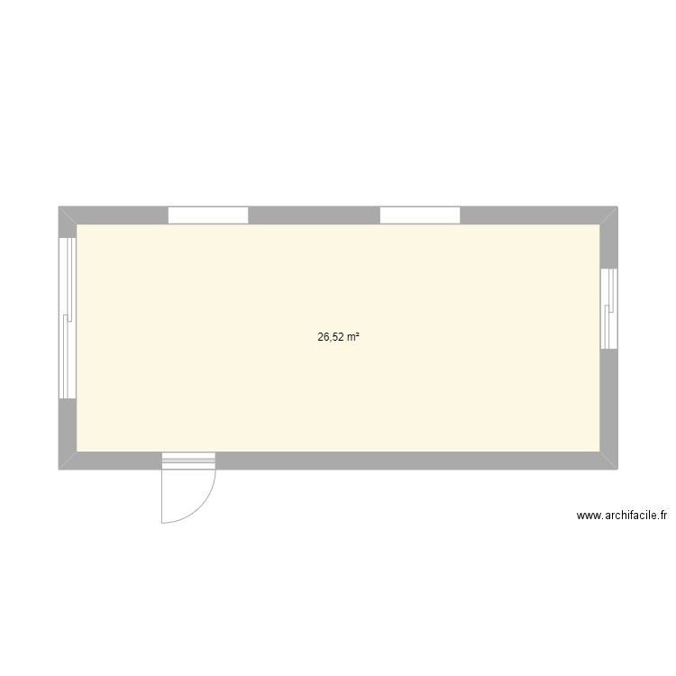 extension romain grange. Plan de 1 pièce et 27 m2
