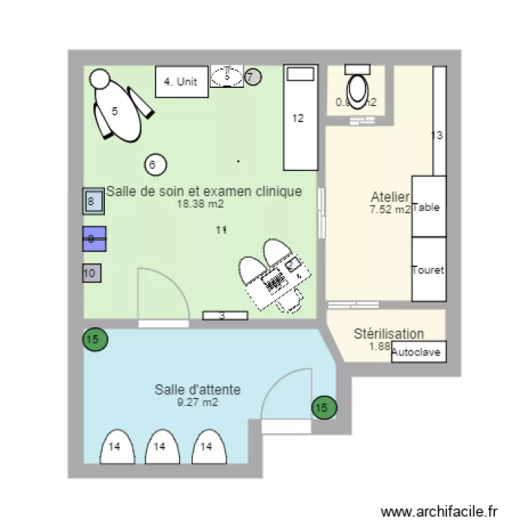 Cabinet Podologie. Plan de Cabinet Podologie. Plan de