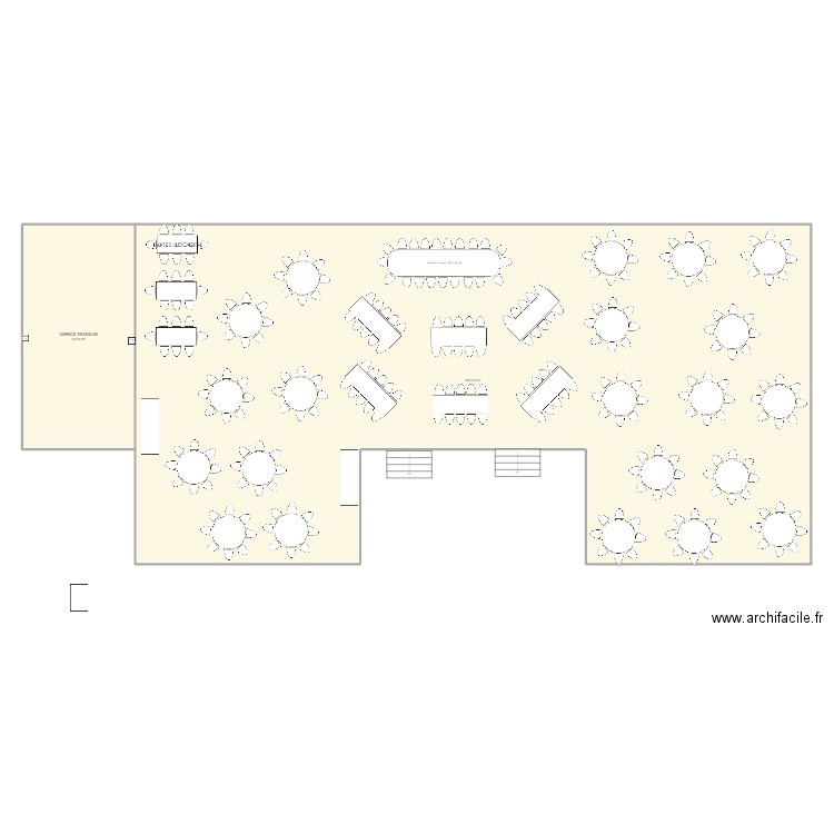 tente mariage V2. Plan de 2 pièces et 451 m2