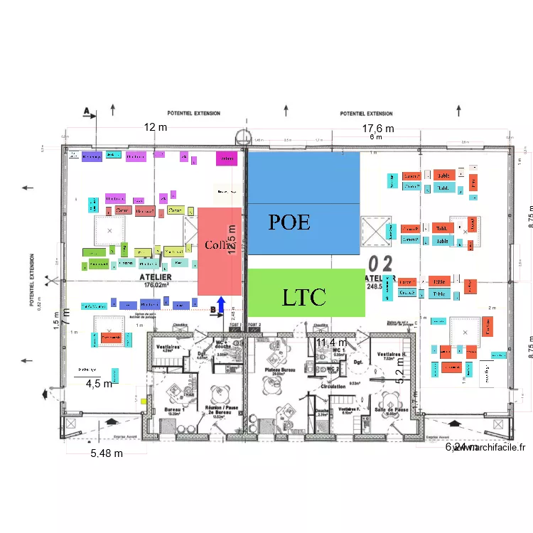 Batiment Relais Travail V5-bis. Plan de Batiment Relais Travail V5-bis. Plan de