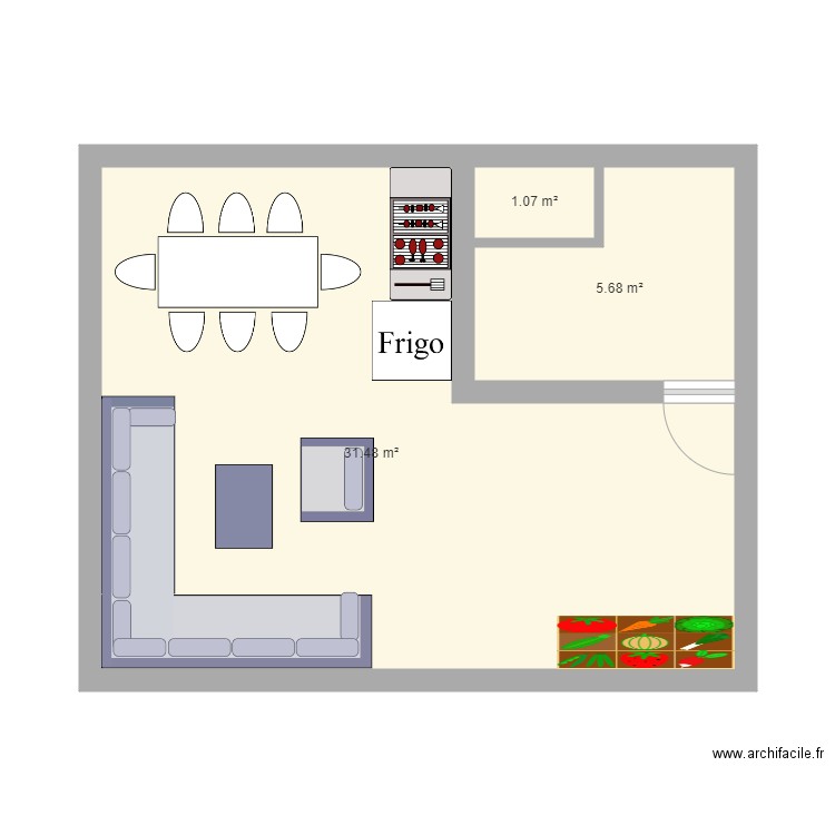 SAJ terrasse. Plan de 0 pièce et 0 m2