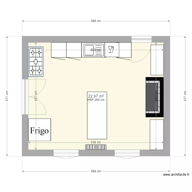 cuisine saint gervais . Plan de 