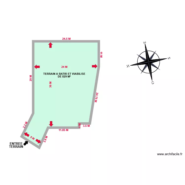 Ronco terrain. Plan de 