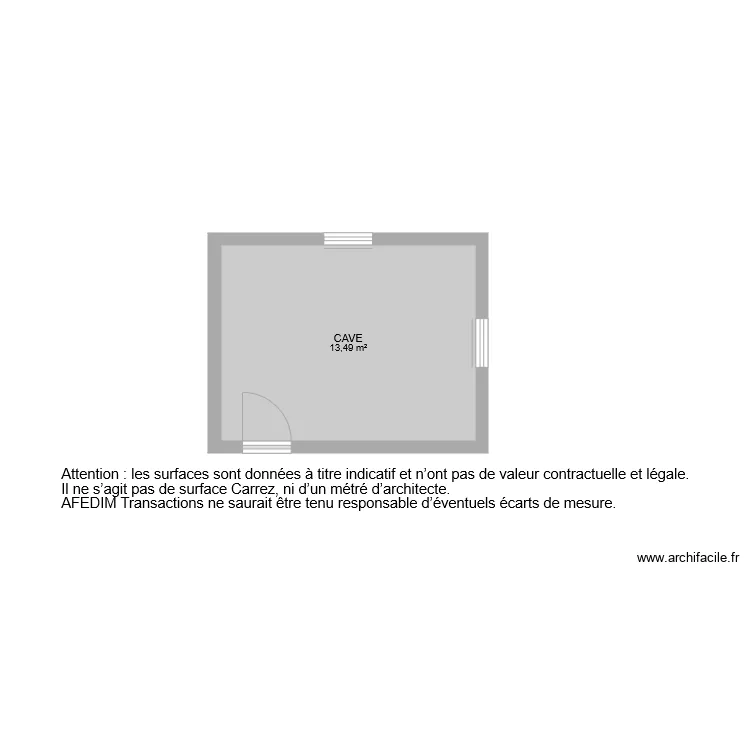BI 6429 CAVE. Plan de 