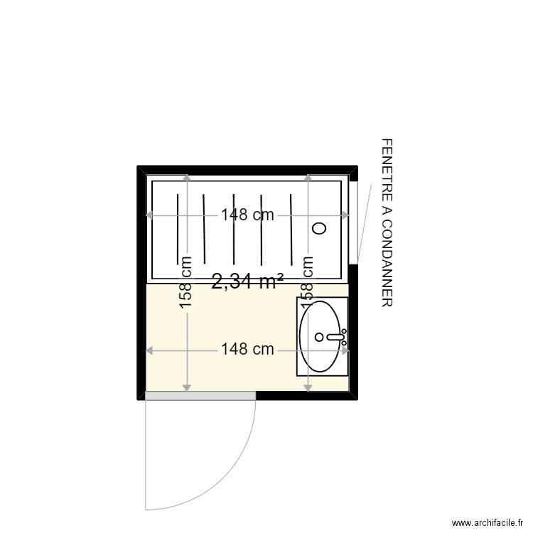 CAMPION PIERRETTE . Plan de 1 pièce et 2 m2