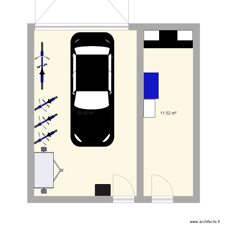 garage. Plan de 0 pièce et 0 m2