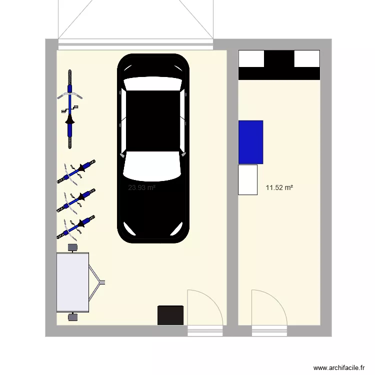 garage. Plan de 