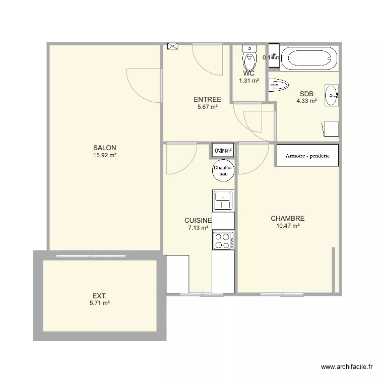 Plan 2 pi&egrave;ces Origine. Plan de 