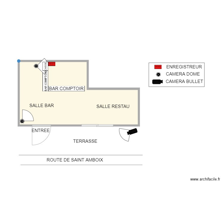 BAR RESTAURANT L AVENE. Plan de 0 pièce et 0 m2