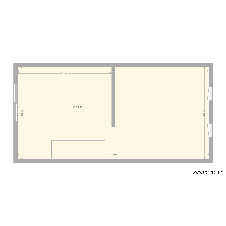 appartement brut. Plan de 0 pièce et 0 m2