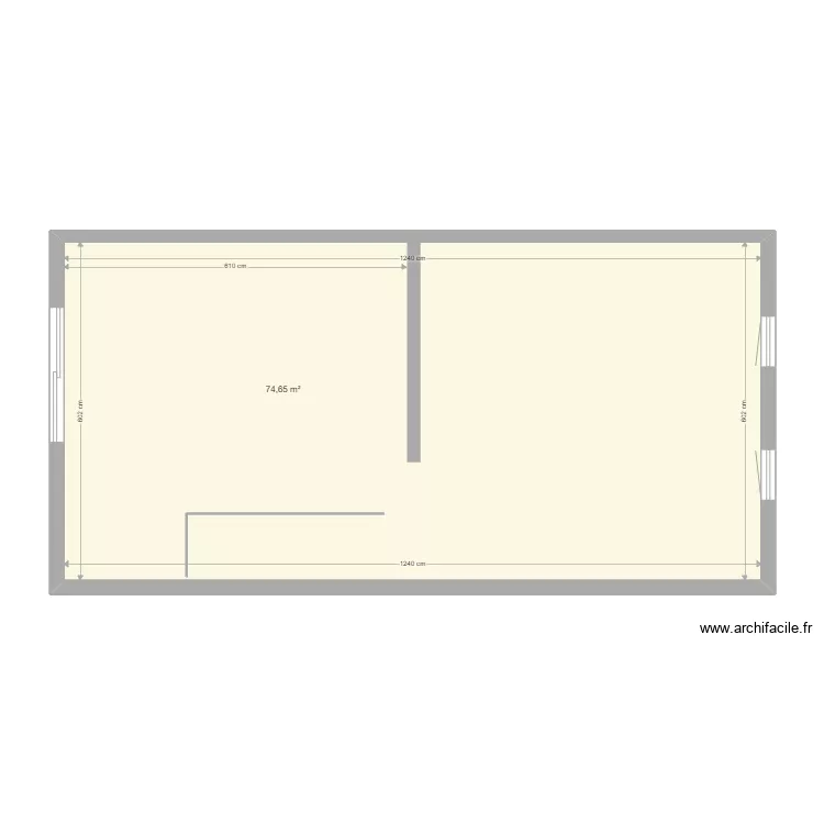 appartement brut. Plan de 