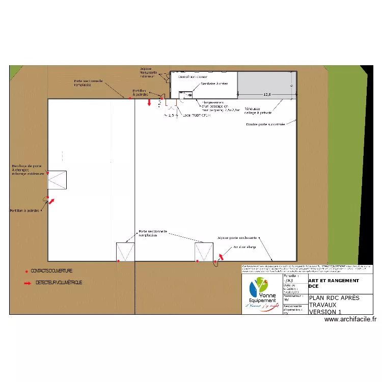 INTRUSION ARTS ET RANGEMENTS. Plan de 