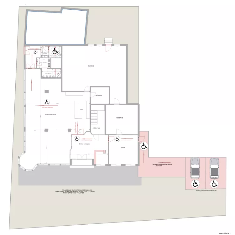 relais diane. Plan de 