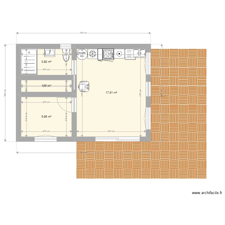 PLAN 2. Plan de 4 pièces et 30 m2