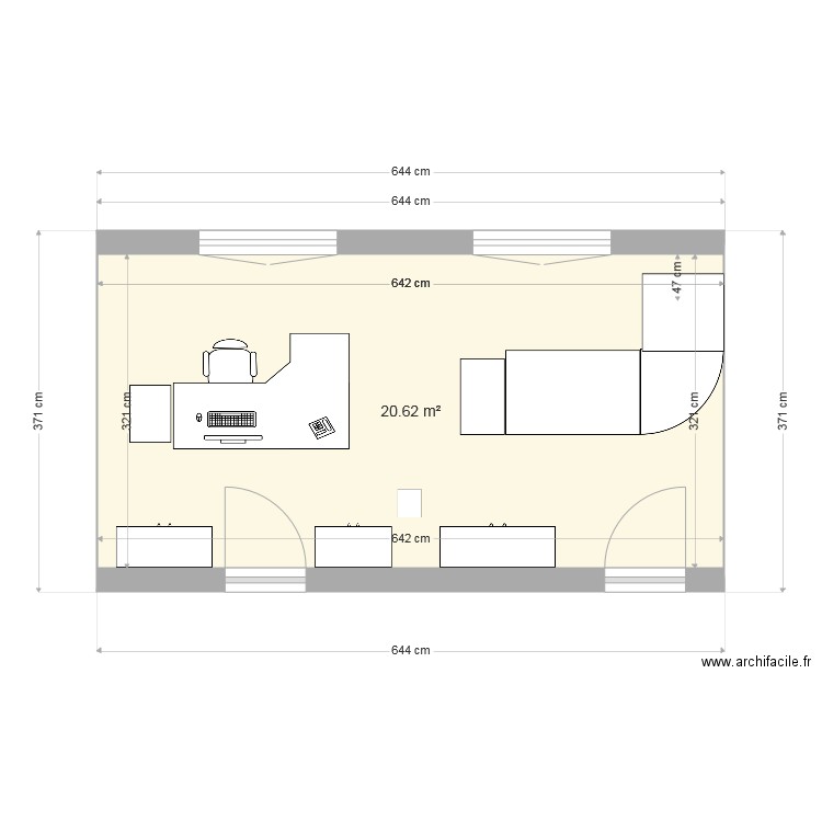 plan bureau 105 VLM. Plan de 0 pièce et 0 m2