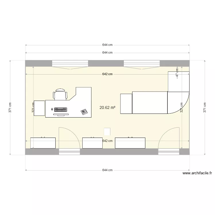 plan bureau 105 VLM. Plan de 