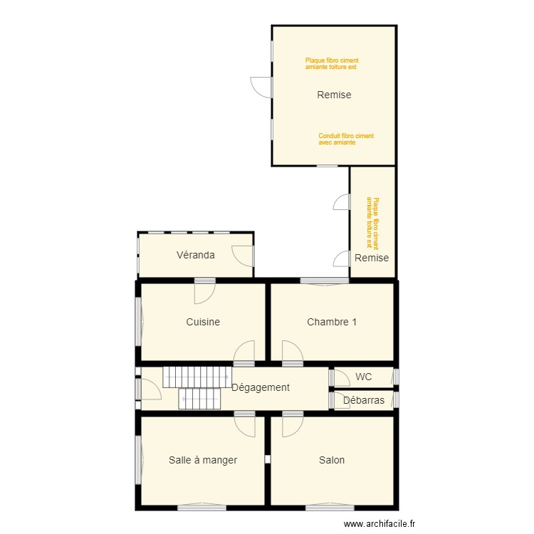 Croquis Rch KERN. Plan de 0 pièce et 0 m2