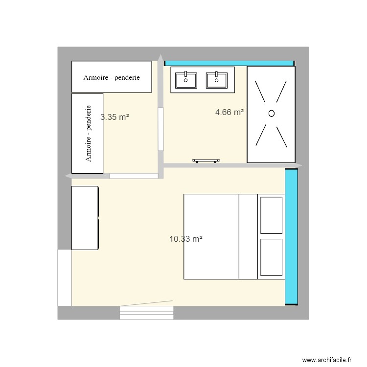 PLAN SUITE PARENTALE V1. Plan de 0 pièce et 0 m2