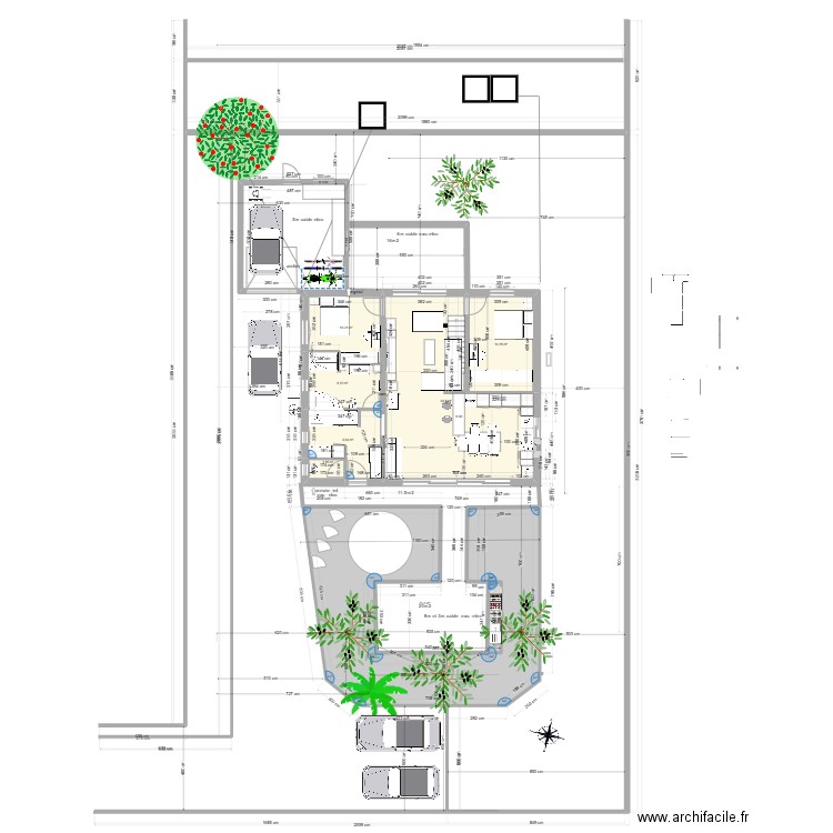 2023. Plan de 7 pièces et 164 m2