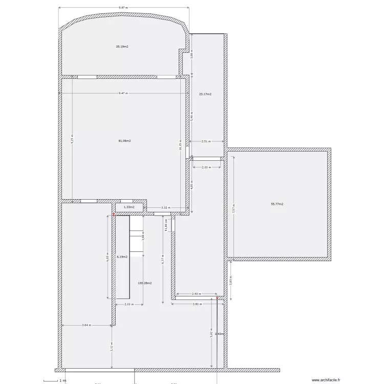 Maison vue haut avec Garage 201512. Plan de 