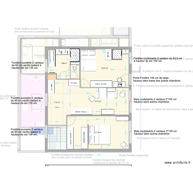 20230307 SDB Bruce-Dressing parents-Porte WC OK. Plan de 12 pièces et 151 m2