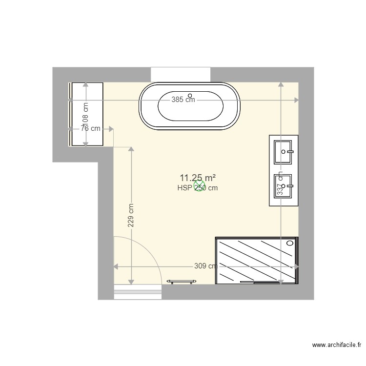 SALLE DE BAIN ETAGE. Plan de 0 pièce et 0 m2