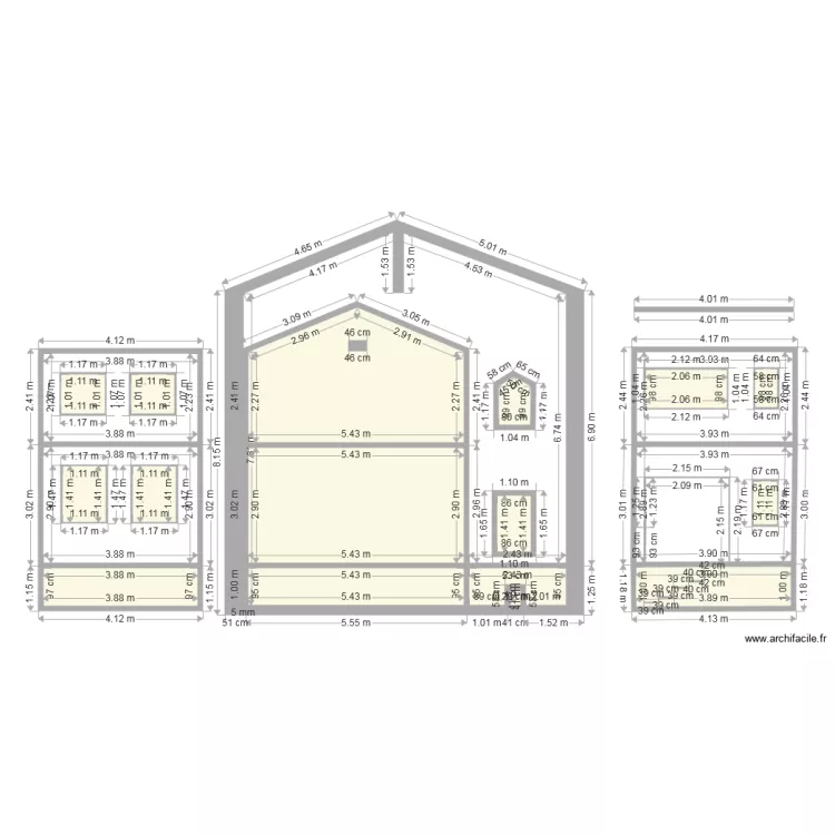 extention face profil. Plan de 