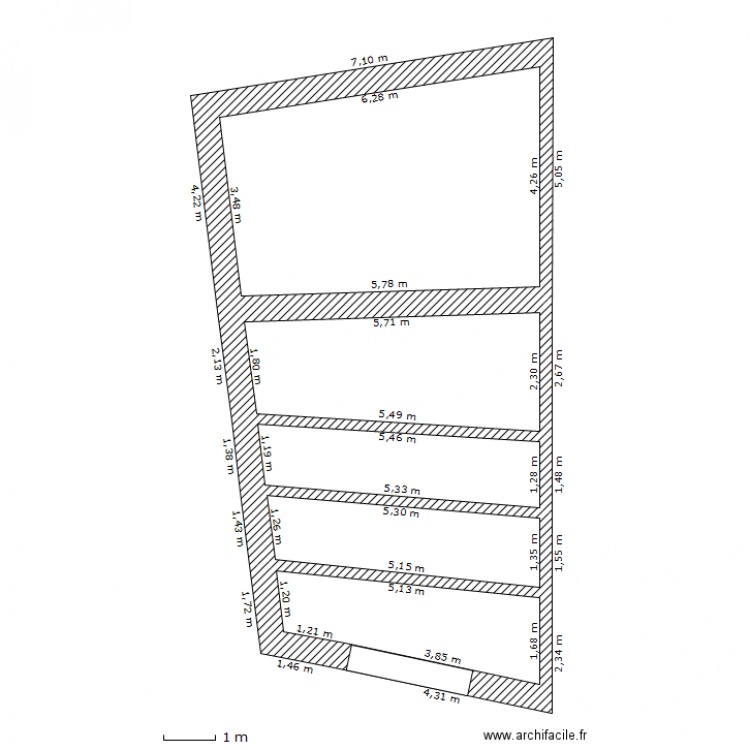 poutre. Plan de 0 pièce et 0 m2