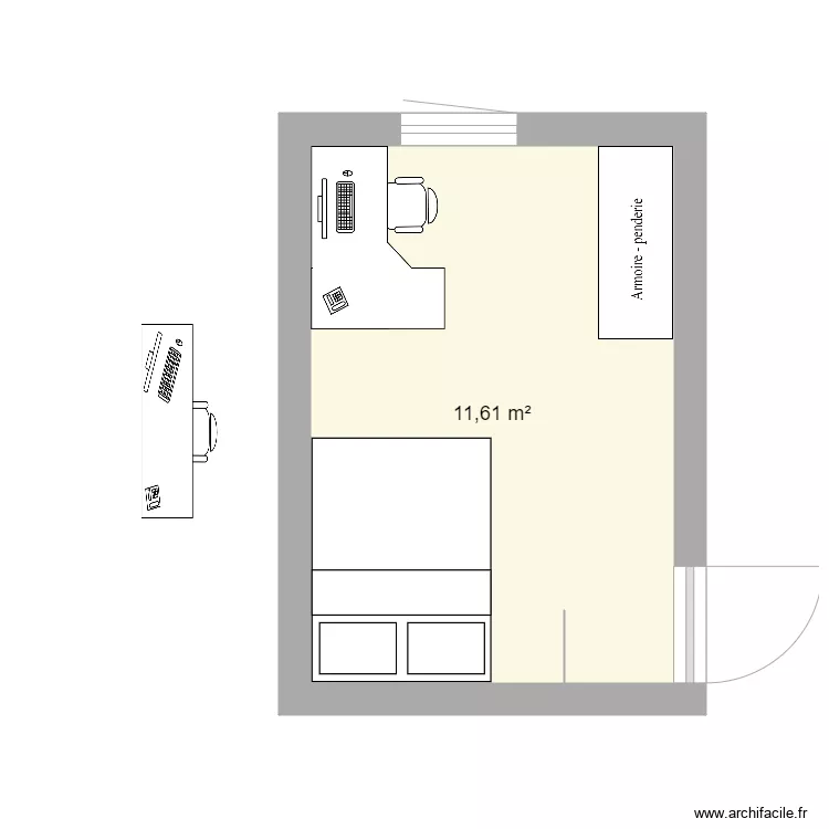 chambre 2. Plan de 