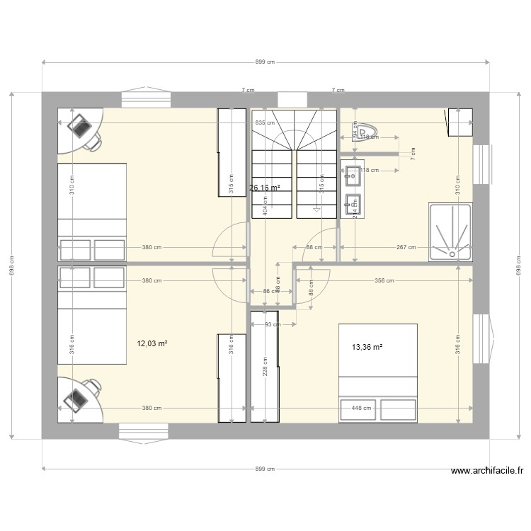etage v x. Plan de 0 pièce et 0 m2